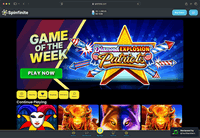 Desktop screenshot of the starting page at Spinfinite.