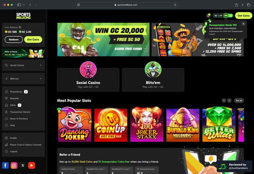Desktop Screenshot of Sports Millions Casino Starting Page