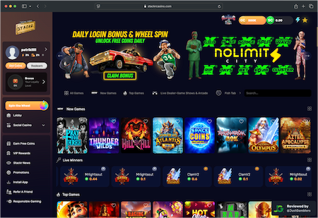 Desktop screenshot of the starting page at Stackr.