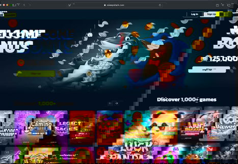 Desktop Screenshot of SweepShark Landing Page