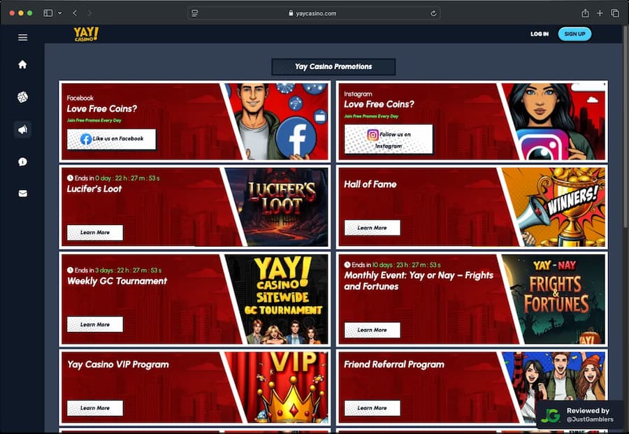 Desktop screenshot of the coin purchase process at Yay Casino.
