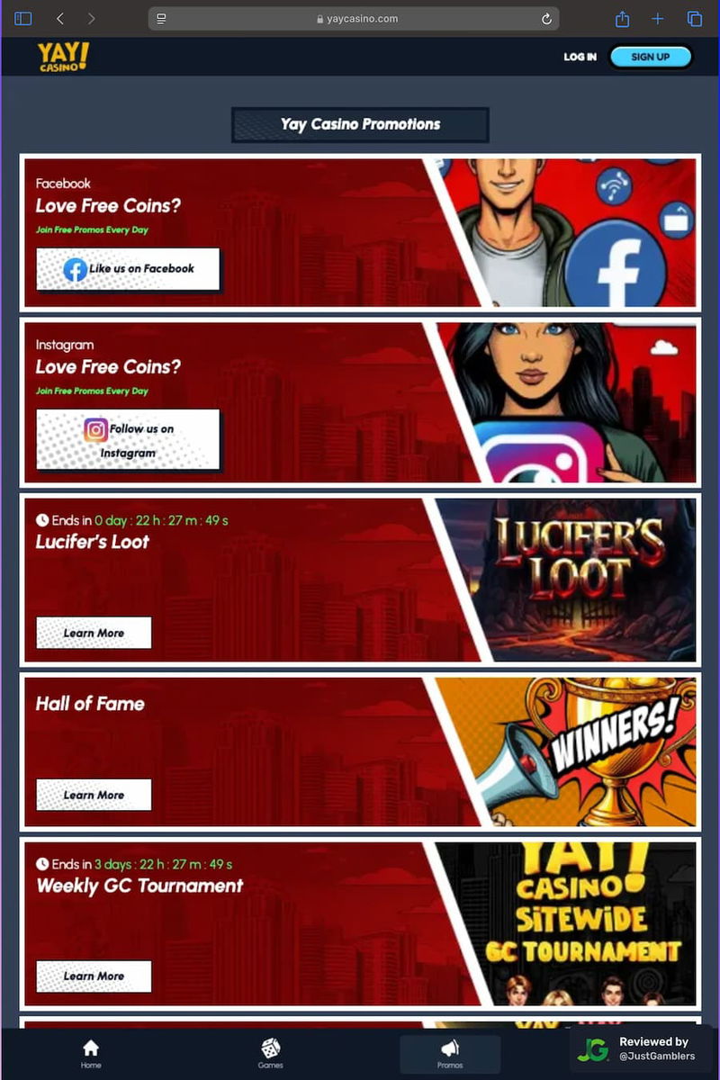 Tablet screenshot of the coin purchase process at Yay Casino.