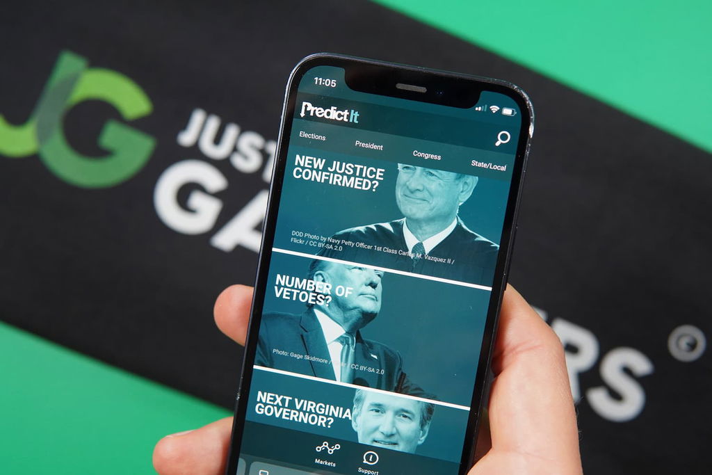 Photo of PredictIT, the second best prediction market platform in the US.