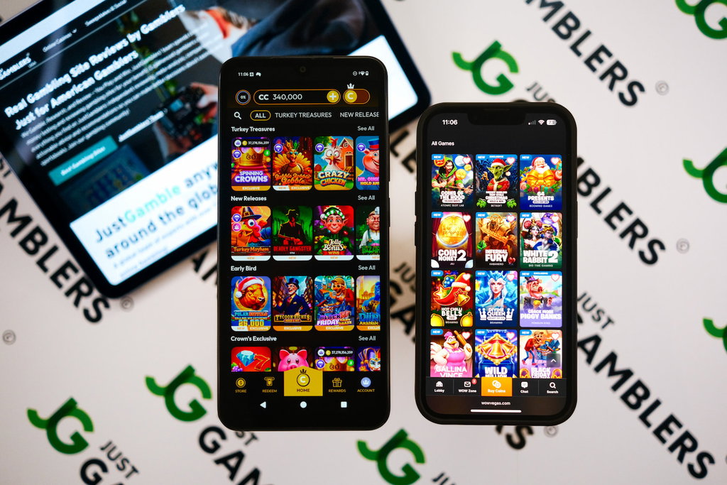 Photo of sites like Crown Coins Casino compared to WOW Vegas, Legendz, High 5 Casino: Game Library