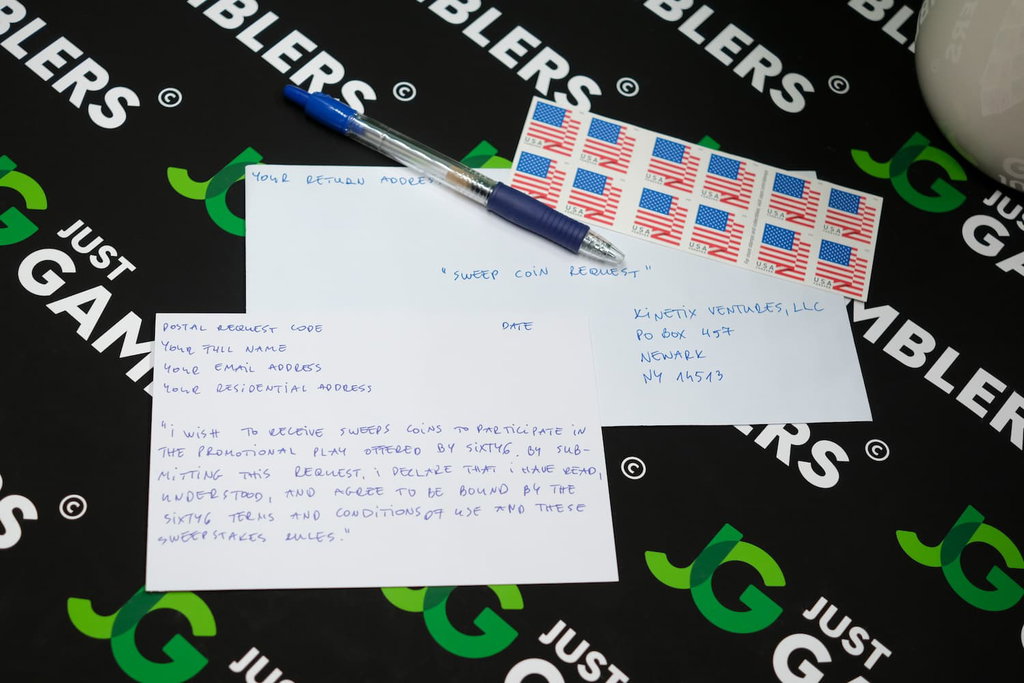 Photo of Sixty6 mail-in instructions.