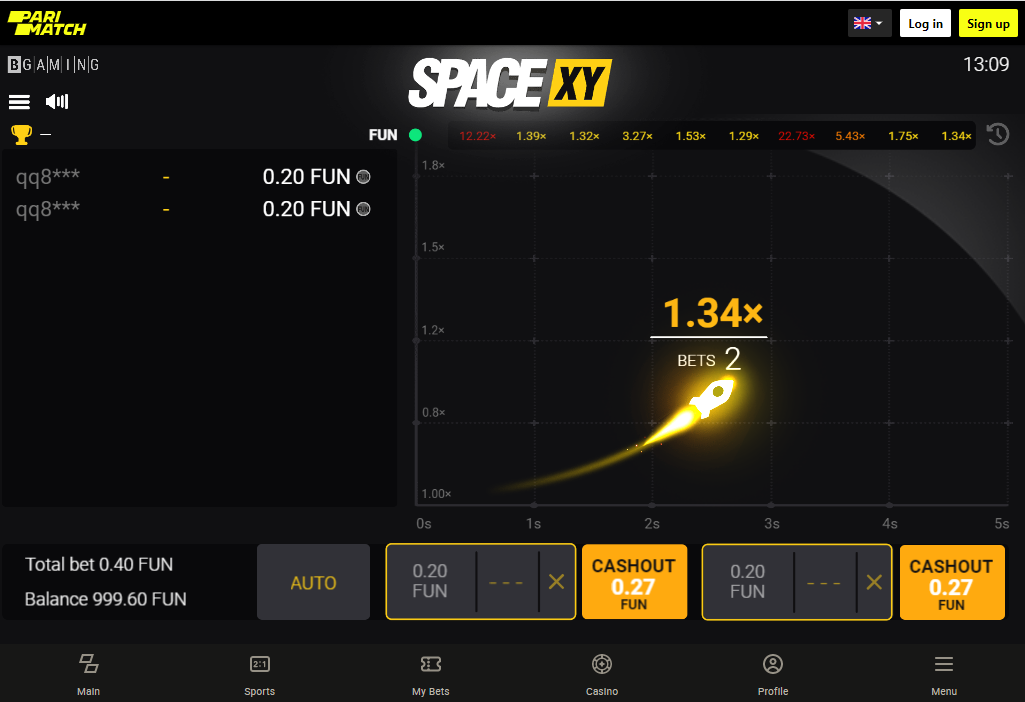Space XY Parimatch