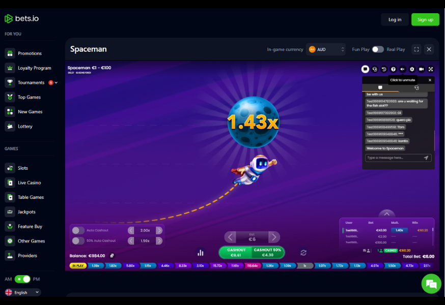 Spaceman Bets.io