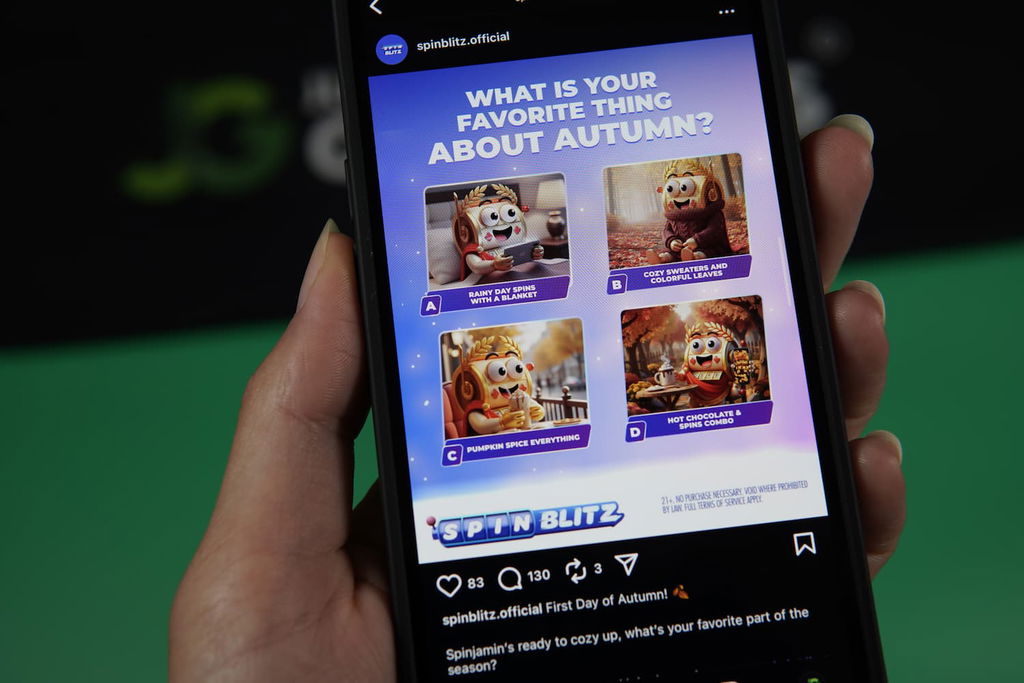 Photo of SpinBlitz social media bonus.