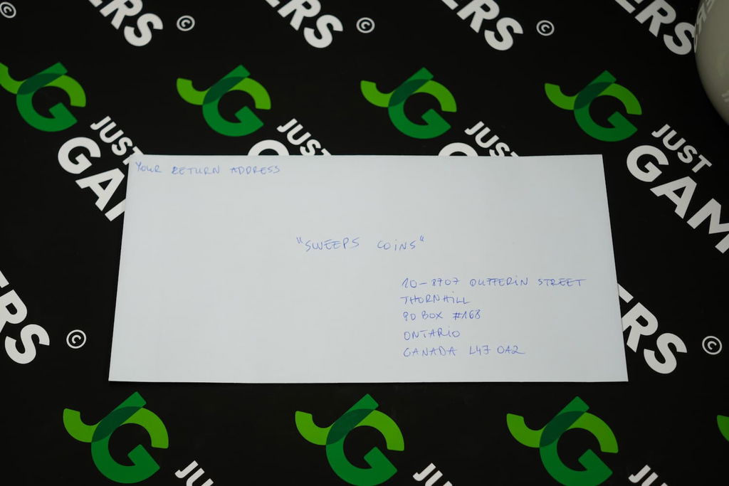 Photo of what you need to complete the Sportzino mail-in request envelope.