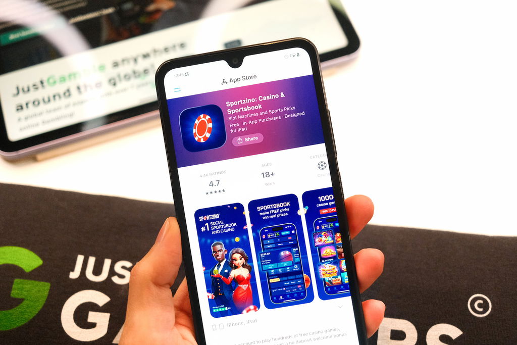 Photo of the Sportzino sweepstakes casino app.