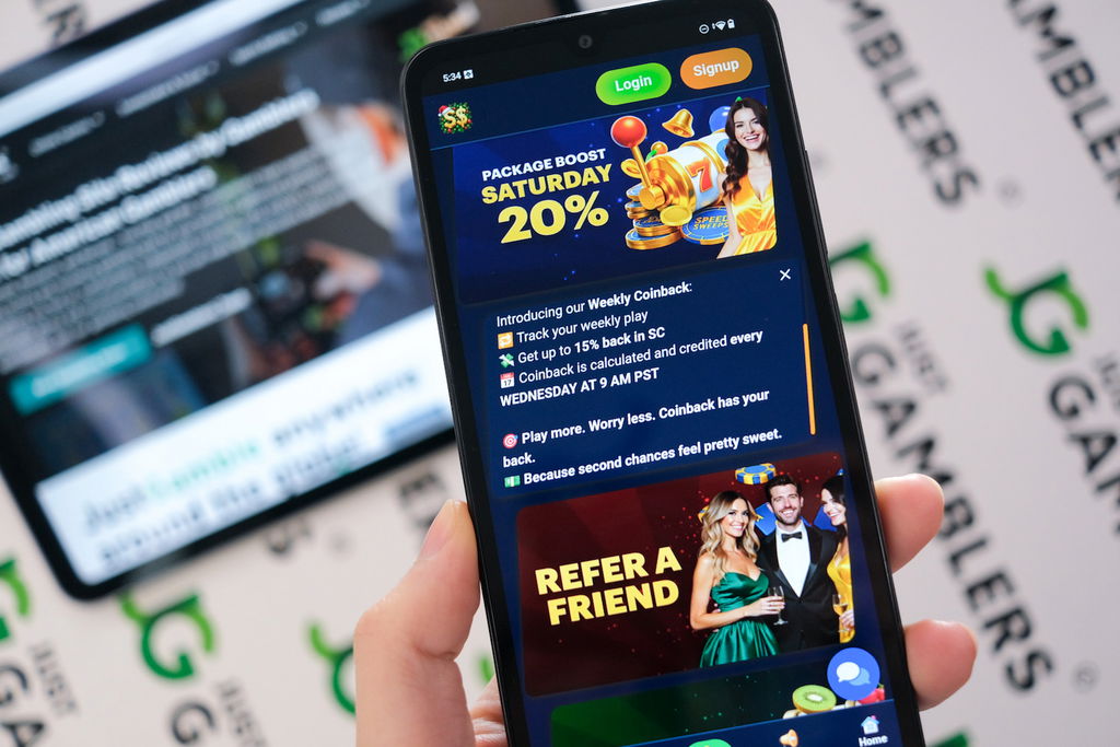 Photo example of sweepstakes casino promotions: coinback by SpeedSweeps.