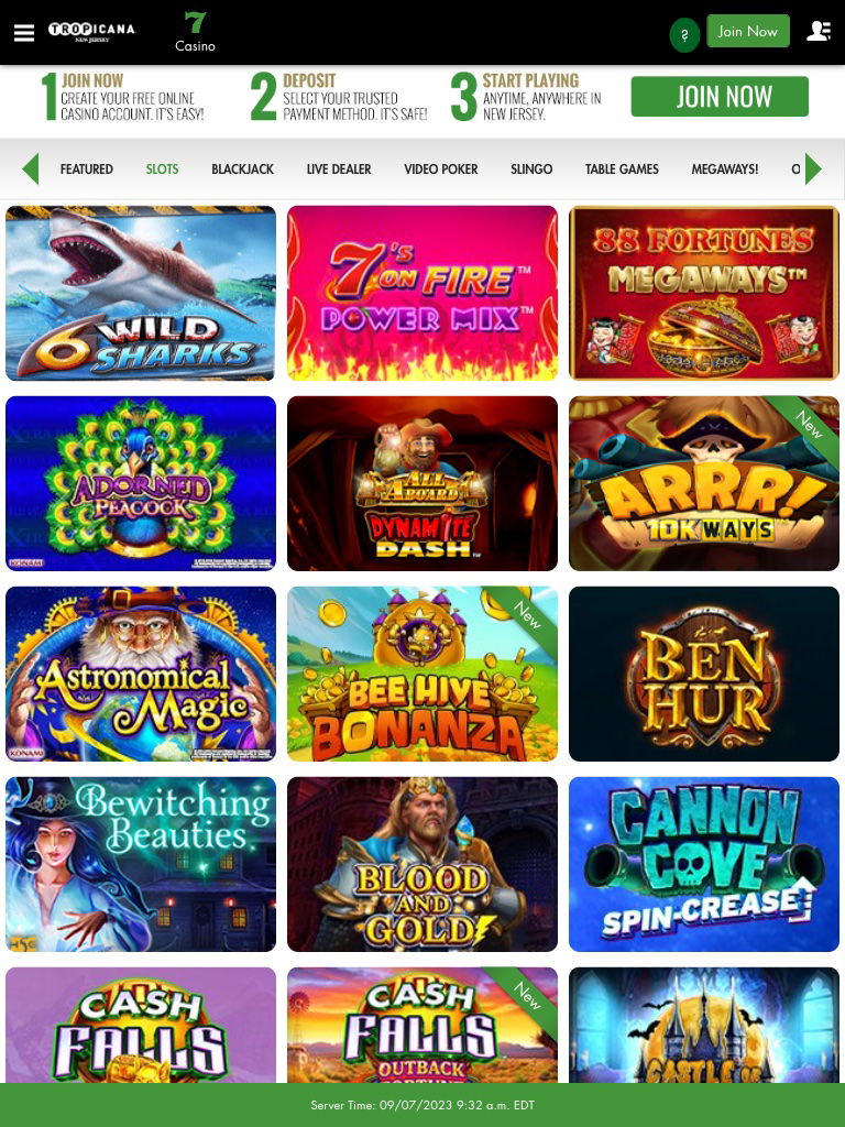 tropicana casino united states casino tablet