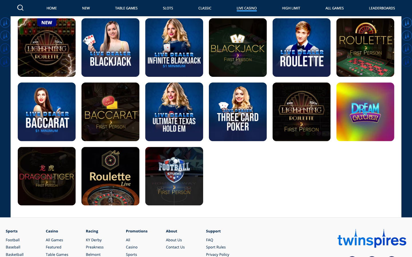 twinspires united states live casino
