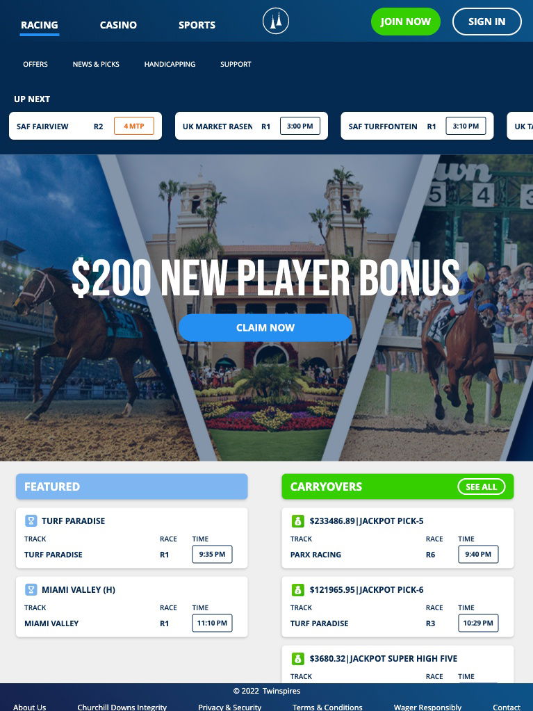 twinspires united states review tablet