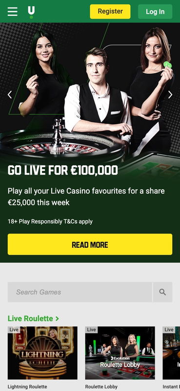 unibet live casino mobile