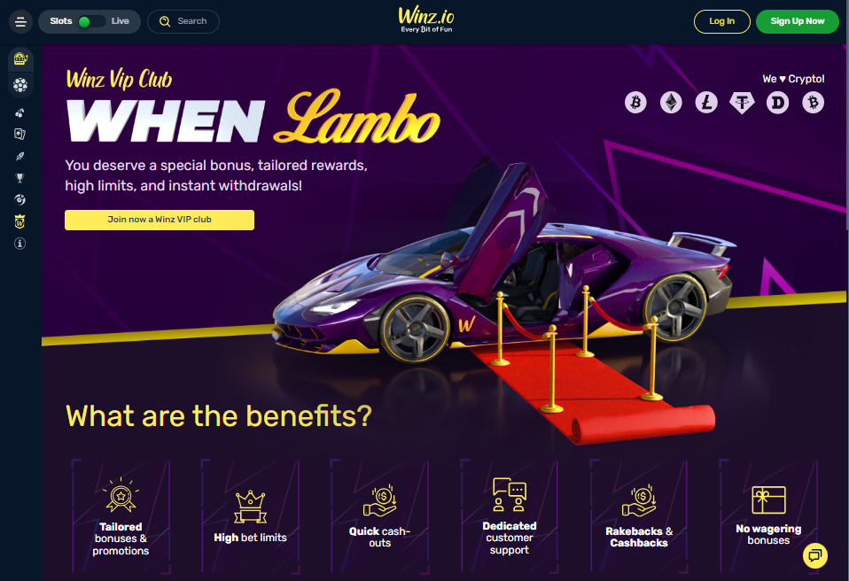 VIP Benefits Winz.io