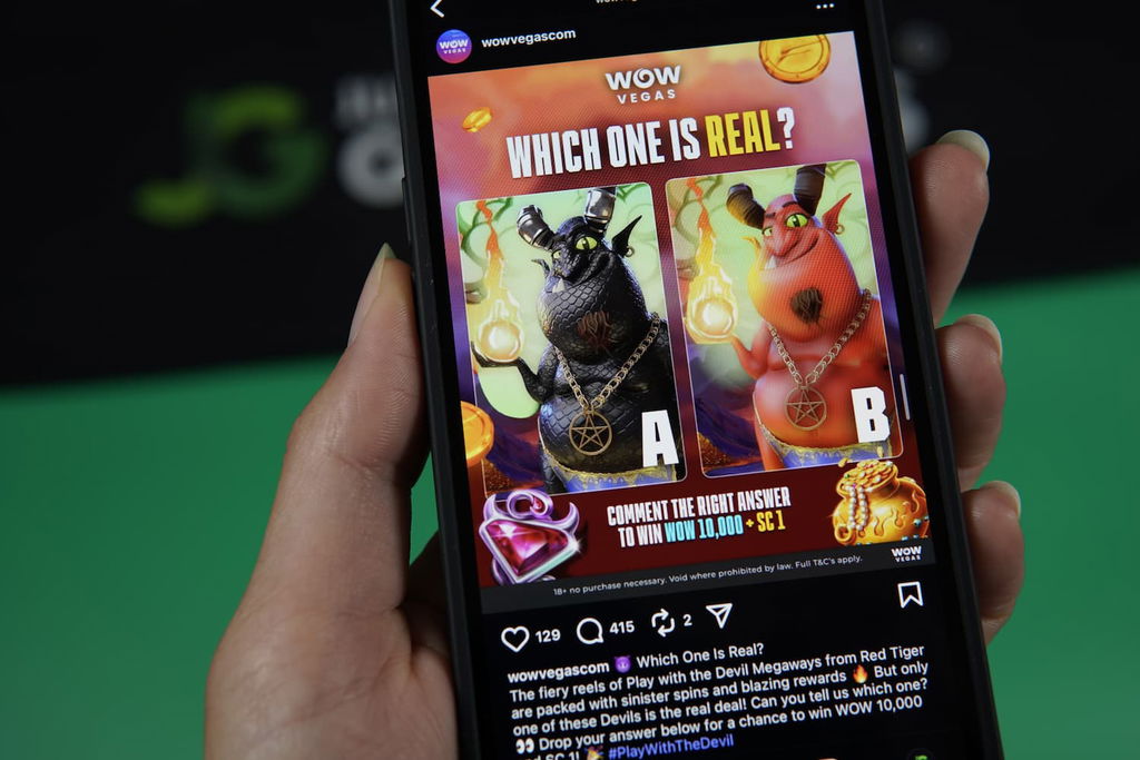 Photo of WOW Vegas social media bonus.