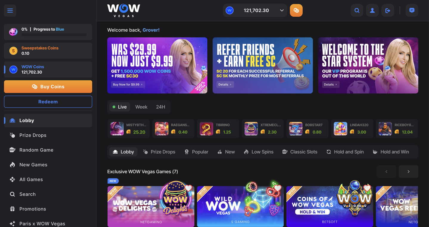 wow vegas united states review lobby