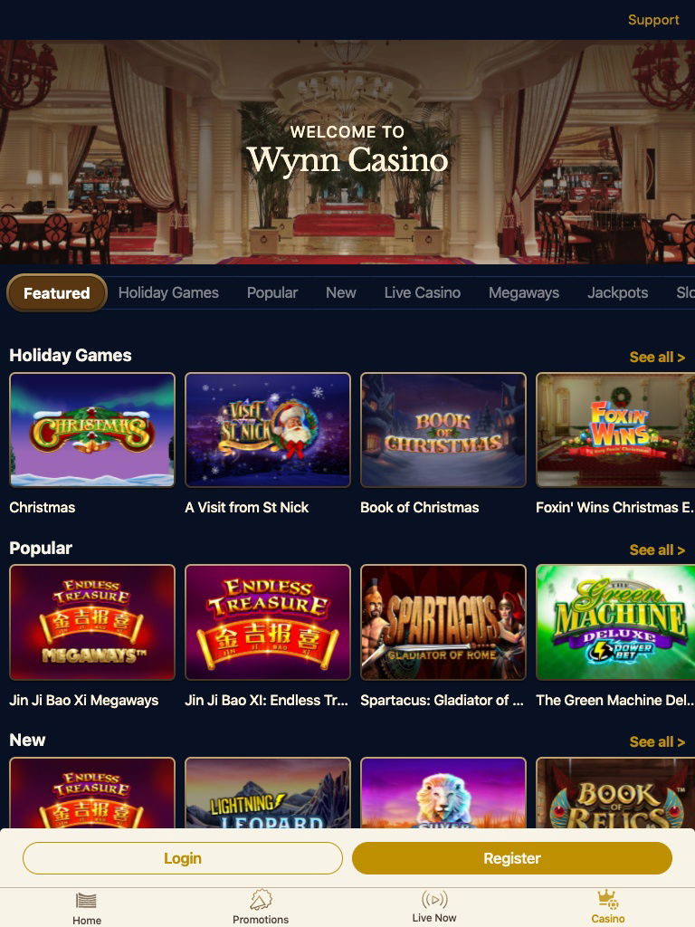 wynnbet casino tablet