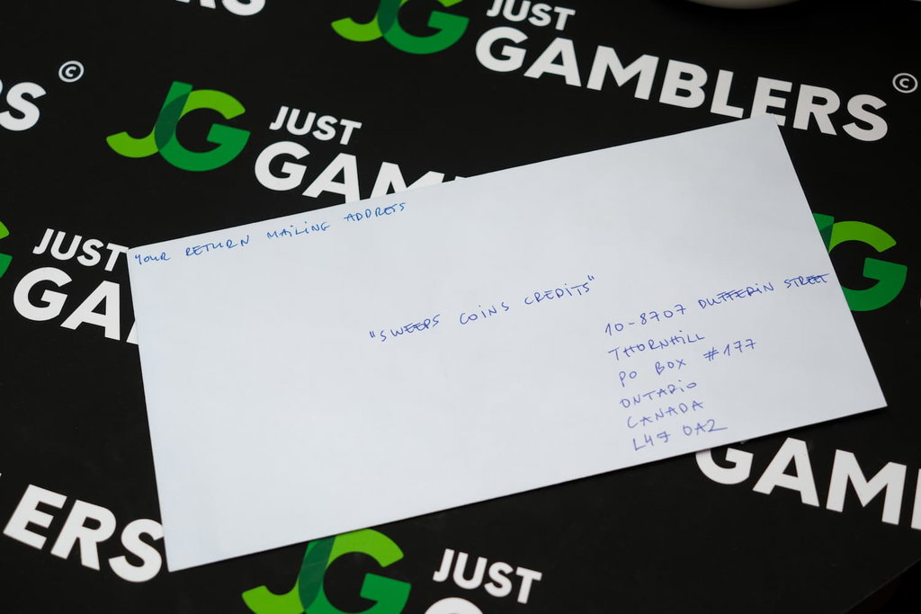 Photo of what you need to complete the Yay Casino mail-in request envelope.